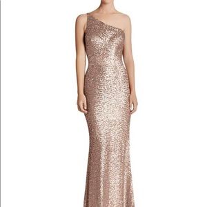 Dress the Population Prom Dress- Rose Gold